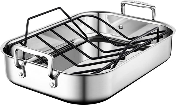 Use Le Creuset Stainless Steel Roasting Pan with Nonstick Rack 1625 x 1325
