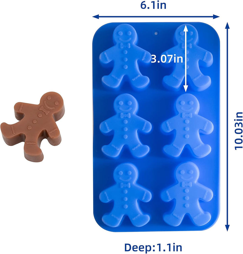 Set of 4 Silicone Christmas Themed Baking Molds for Cakes and Soap