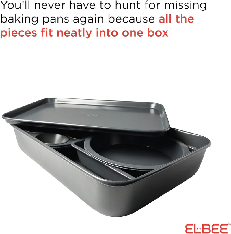 Elbee Home 8-Piece Nonstick Baking Set - Aluminized Steel - Free of PFOA and PFOS