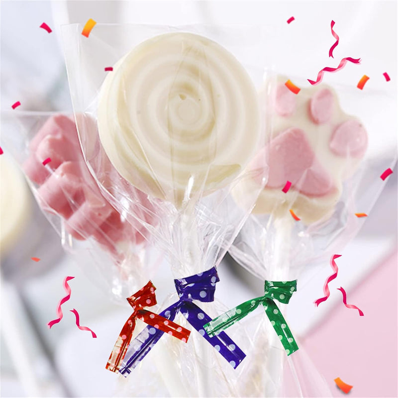 Cake Pop Sticks and Wrappers Kit - 300 Count with Lollipop Sticks Treat Bags and Twist Ties