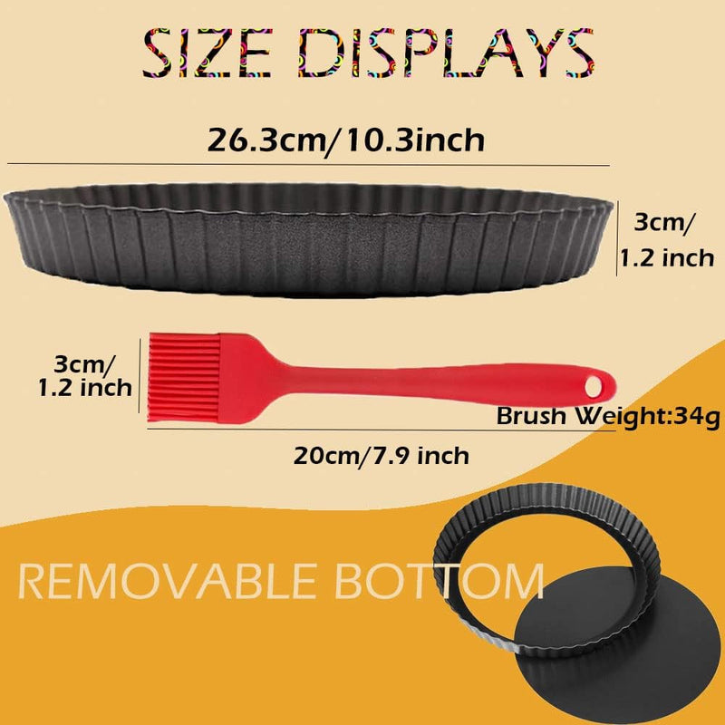 The product title is 8 Pack DATANYA 4 Inch Mini Tart Pans with Removable Bottom - Nonstick Quiche Pan for Dessert Baking