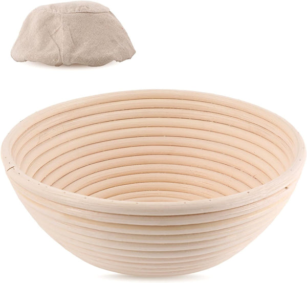 Sourdough Bread Proofing Basket with Liner - Round 85 inch