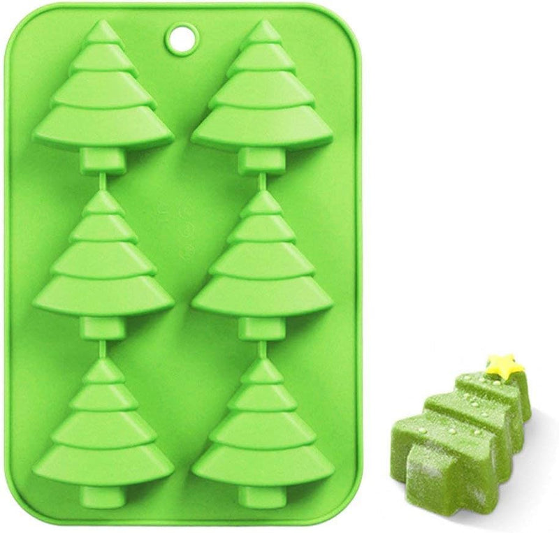 Silicone Christmas Tree Cake Mold - DIY Soap Biscuit Chocolate and Ice Tray