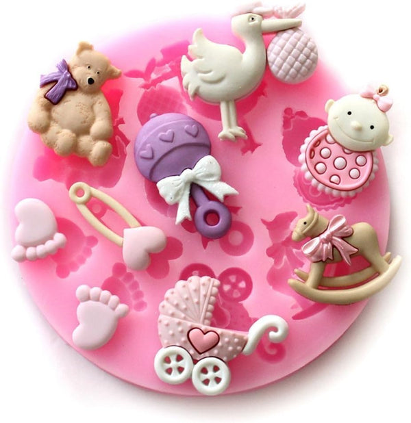 Silicone Baby Shower Cake Mold - Pink
