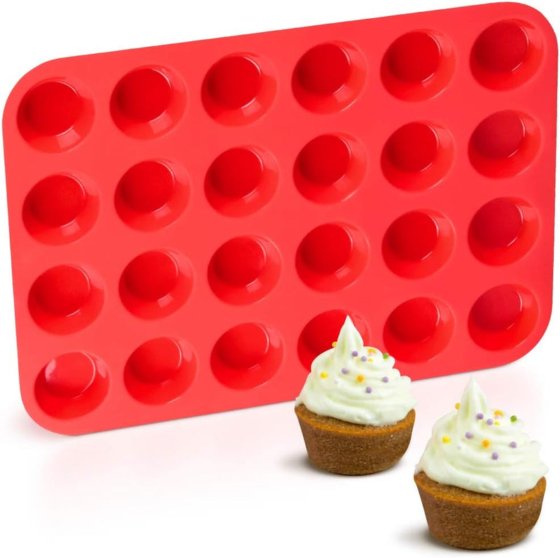 Nonstick Silicone Muffin Pan - BPA Free 12 Cupcake Mold - Regular Size