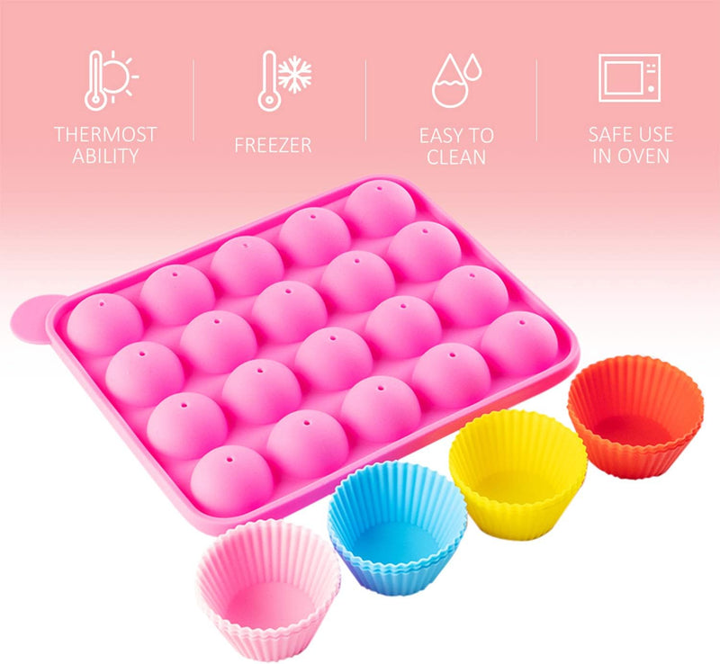 Cake Pop Maker Kit with 2 Silicone Mold Sets and 3 Tier Stand