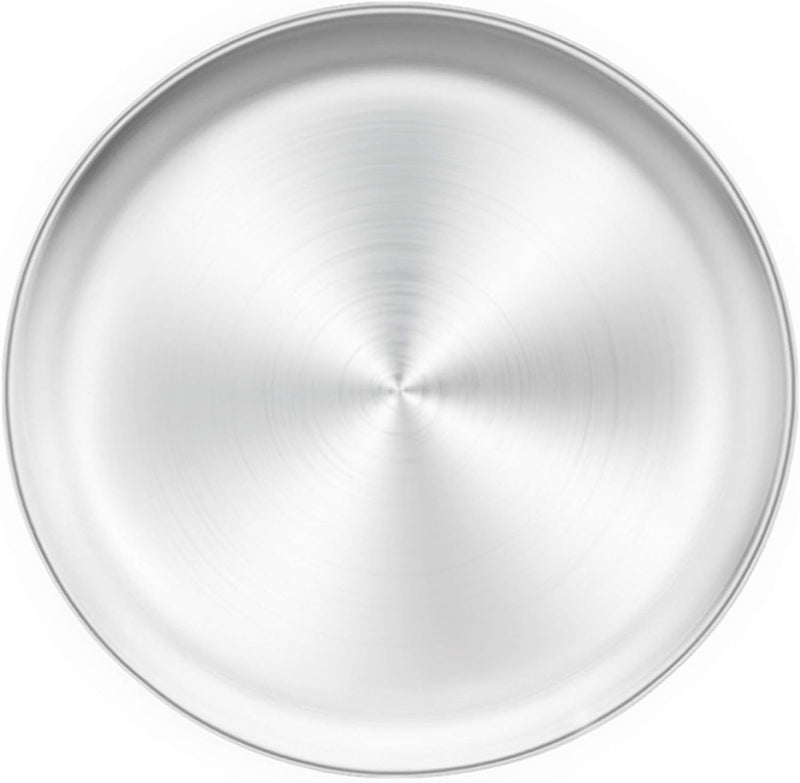 TeamFar 12 Stainless Steel Round Pizza Pan - Heavy Duty  Dishwasher Safe