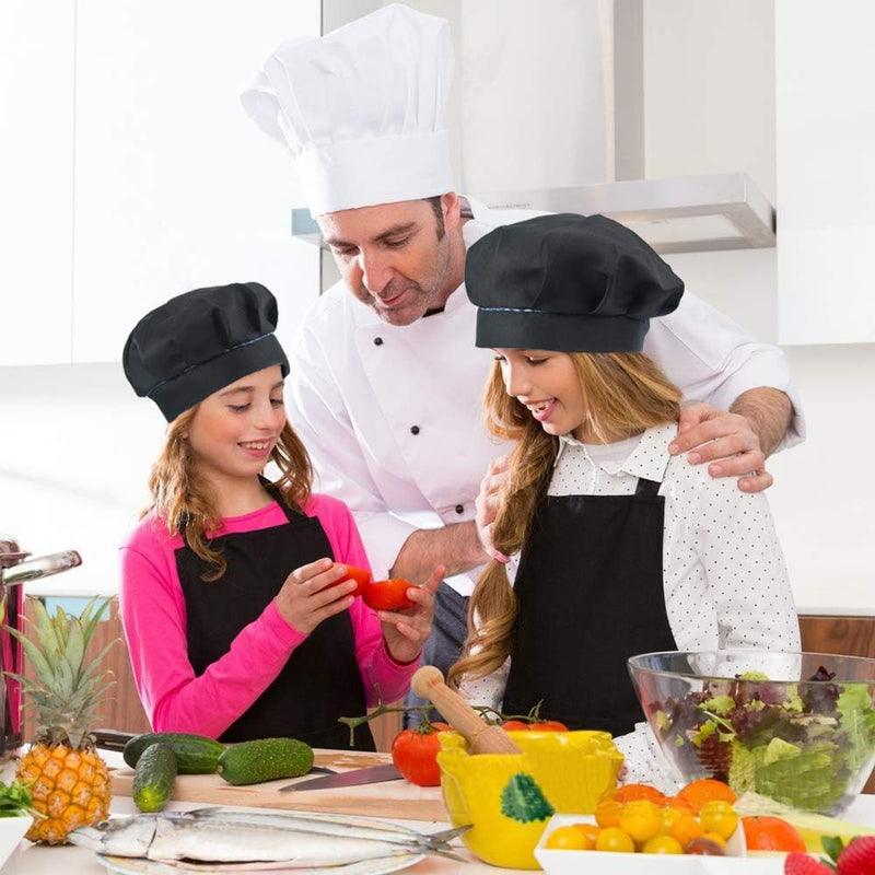 Kids Chef Apron and Hat Set for Cooking Baking and Painting