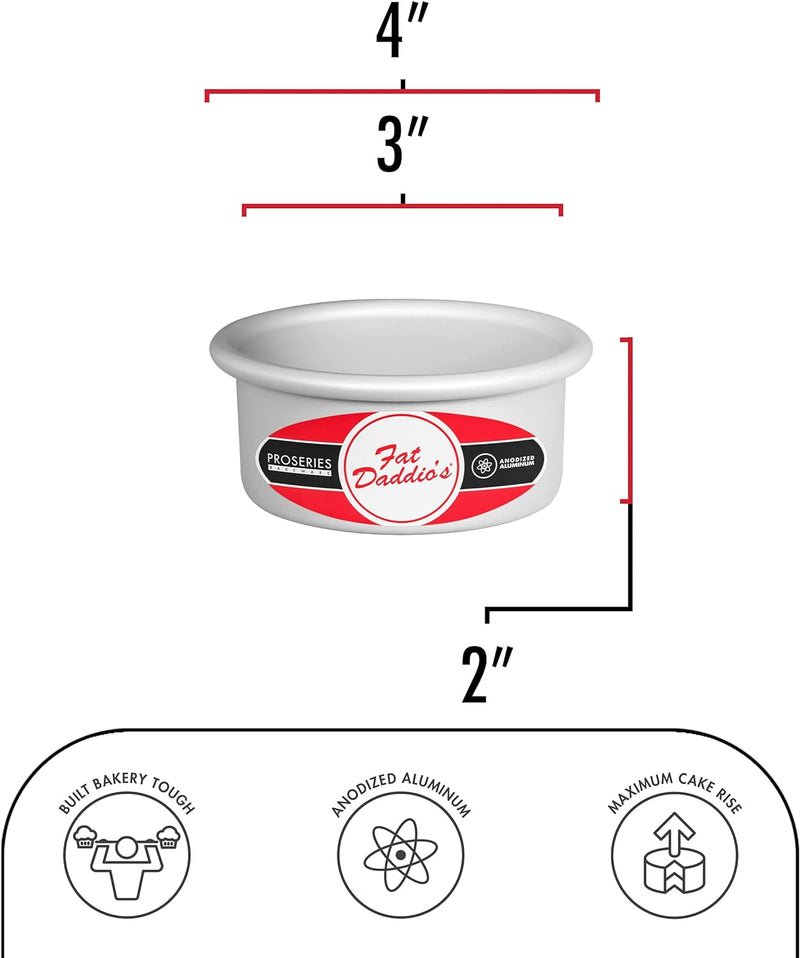 Fat Daddios Anodized Aluminum Round Cake Pan - 8x4 inch