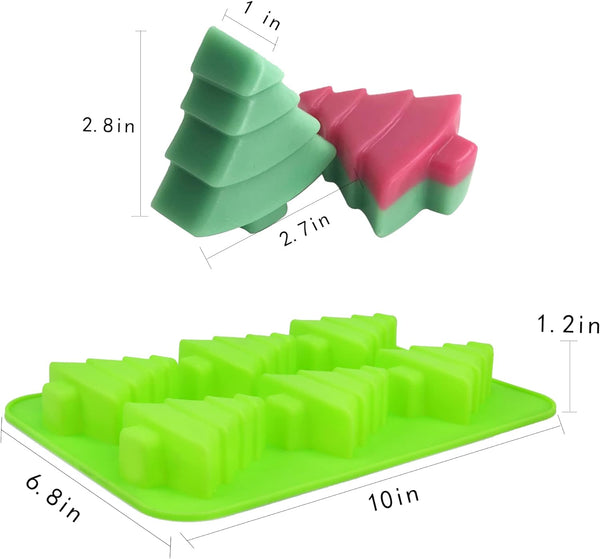 Silicone Christmas Tree Cake Mold - DIY Soap Biscuit Chocolate and Ice Tray