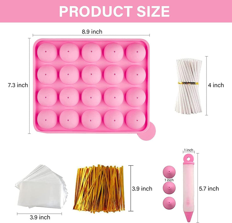 HiYZ Cake Pop Mold Set with Lollipop Maker Kit and Accessories