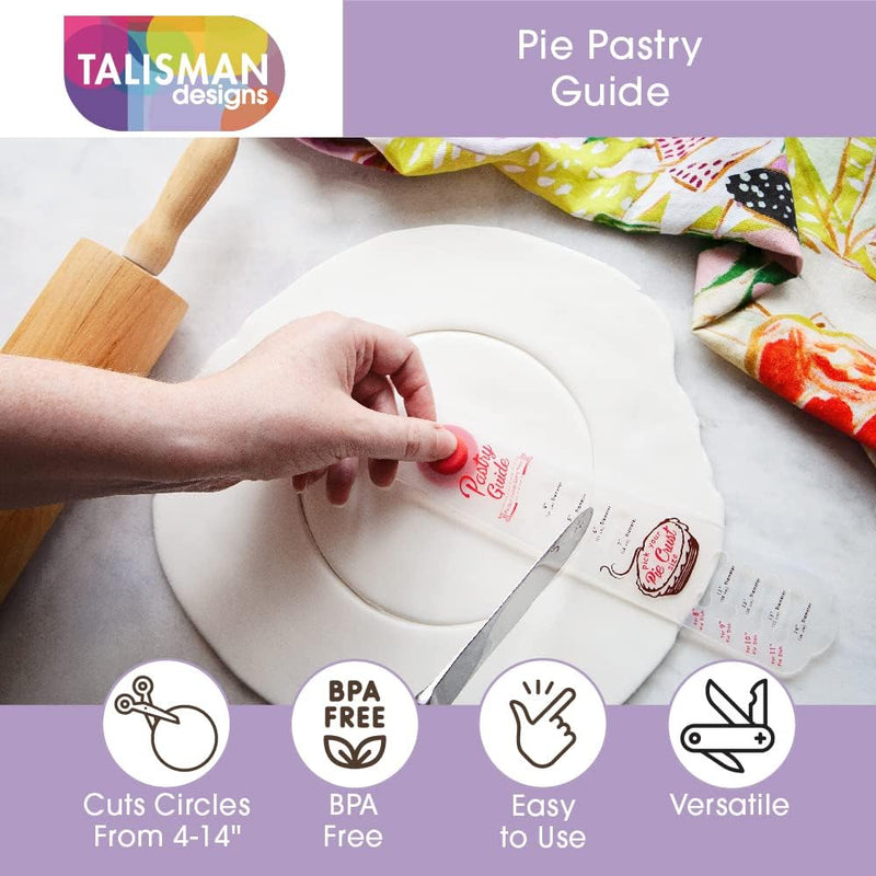 Talisman Designs Baking Pie Crust Shield Protector Cover for Edges of Pie - 8-inch to 11.5-inch Adjustable Silicone Baking Accessory for Making the Perfect Pie | Set of 1