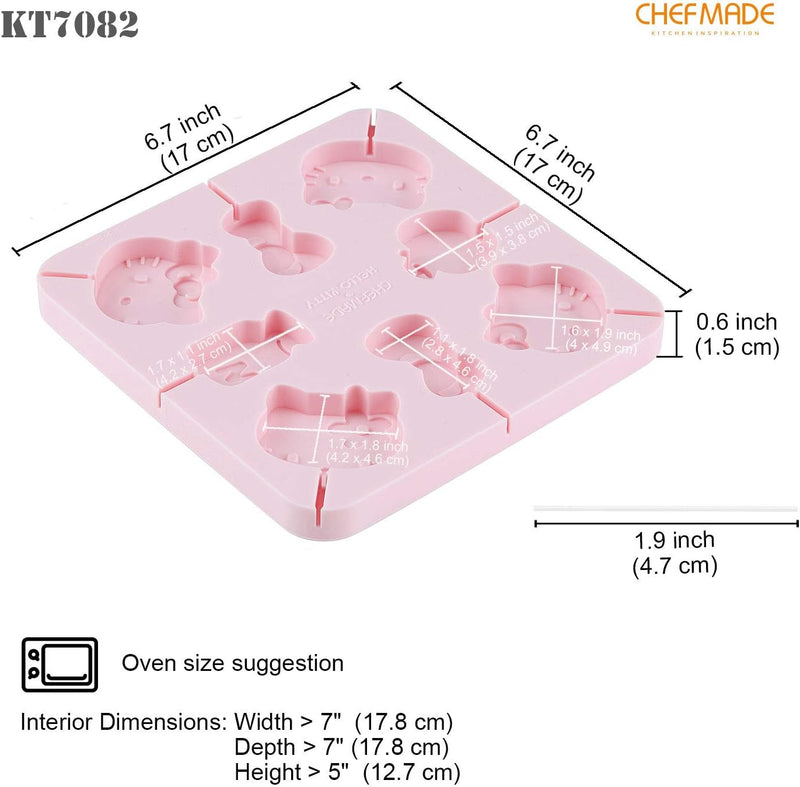 Hello Kitty Cake Pan - 4 Non-Stick Silicone Molds for Oven  Instant Pot Pink