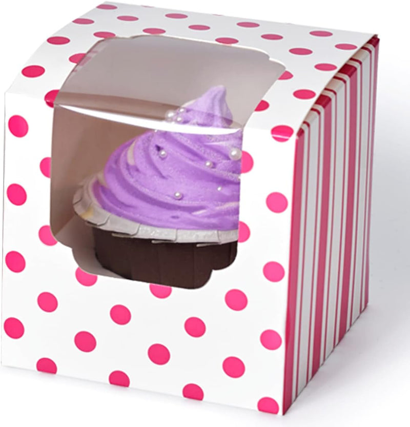 60 Kraft Cupcake Boxes with Inserts and Cocoa Bomb Packaging