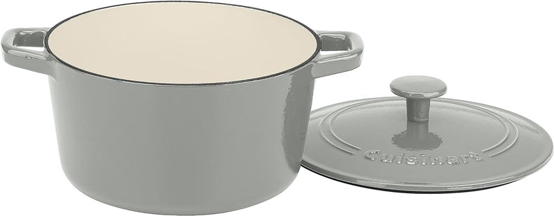 Cuisinart Cast Iron Round Covered Casserole - 7-Quart Seafoam Green