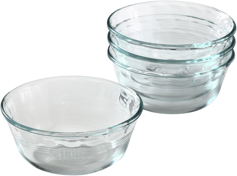 Juego de 4 Recipientes de Repostera Pyrex Negro