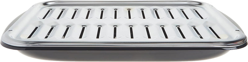 Range Kleen BP100 Porcelain Broiler Pan with Chrome Grill - 2-piece 165 inches