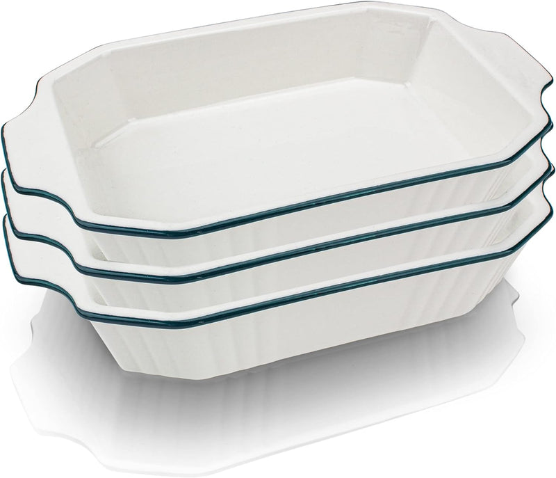 Ceramic Oval Gratin Dishes Oven Safe Set of 4 - 115oz