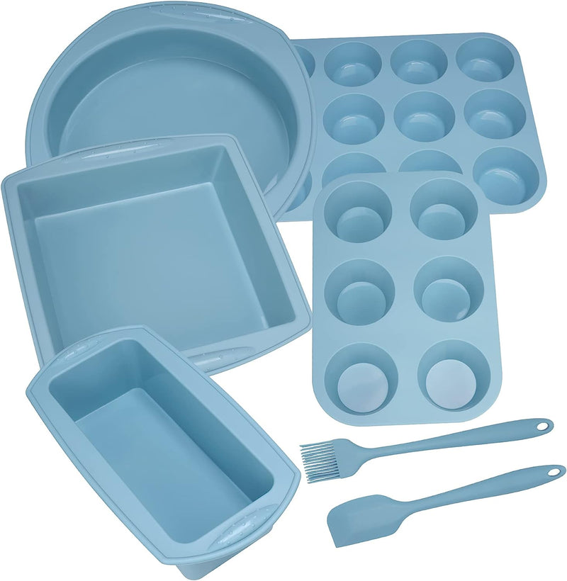 7in1 Nonstick Silicone Baking Set - Oven Bakeware Kit