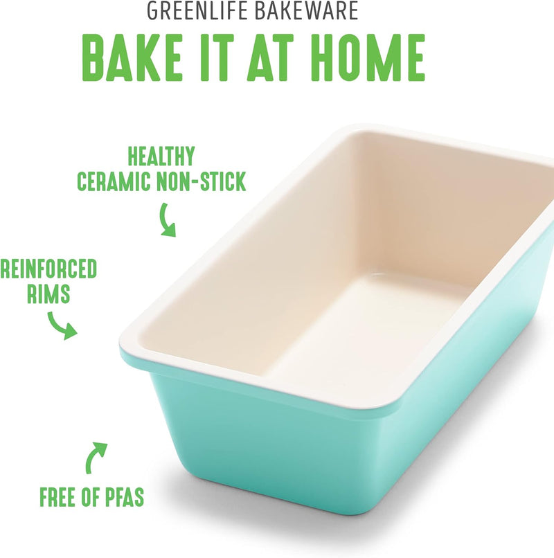 13x9 GreenLife Ceramic Nonstick Cake Baking Pan - Turquoise