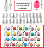 YOQXHY 90 Pcs Cake Decorating Kit Supplies with Rotating Cake Turntable & Leveler,24 Numbered Icing Tips,2 Spatulas,3 Comb Scrapers,2 Couplers,5 Bag Ties and 50 Disposable Pastry Bags