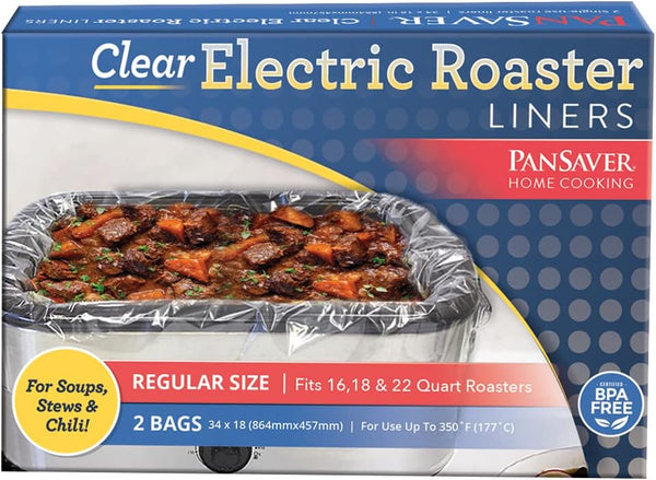 Disposable Roasting Pan Liners - Easy Cleanup Clear 2 Count