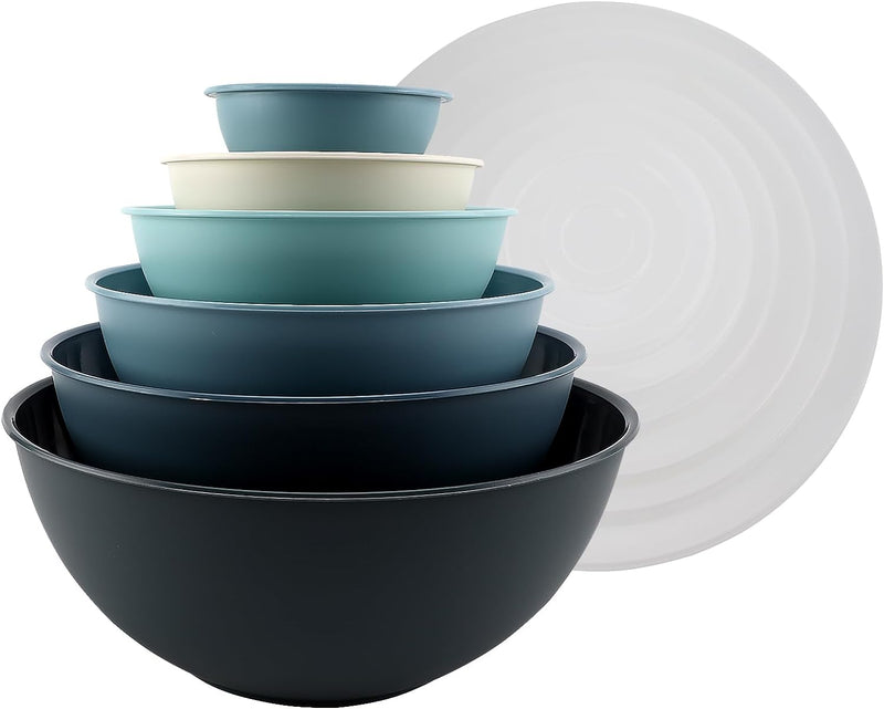 COOK WITH COLOR 12-Piece Nesting Mixing Bowls Set - Blue