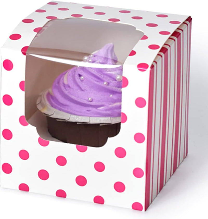 60 Kraft Cupcake Boxes with Inserts and Cocoa Bomb Packaging