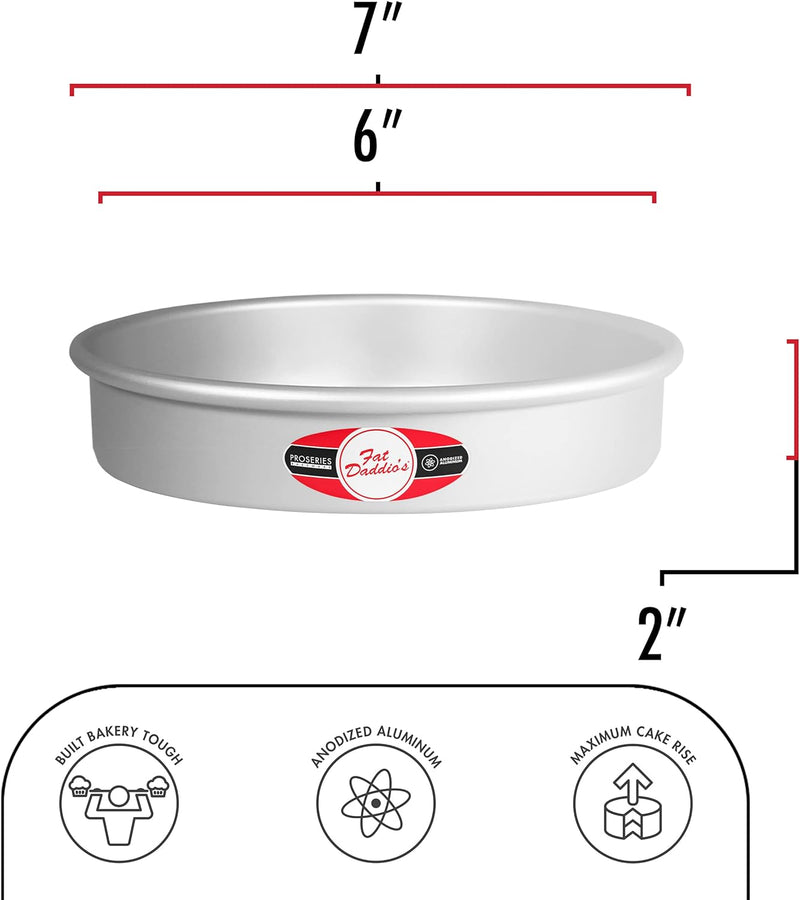 Fat Daddios Anodized Aluminum Round Cake Pan - 8x4 inch