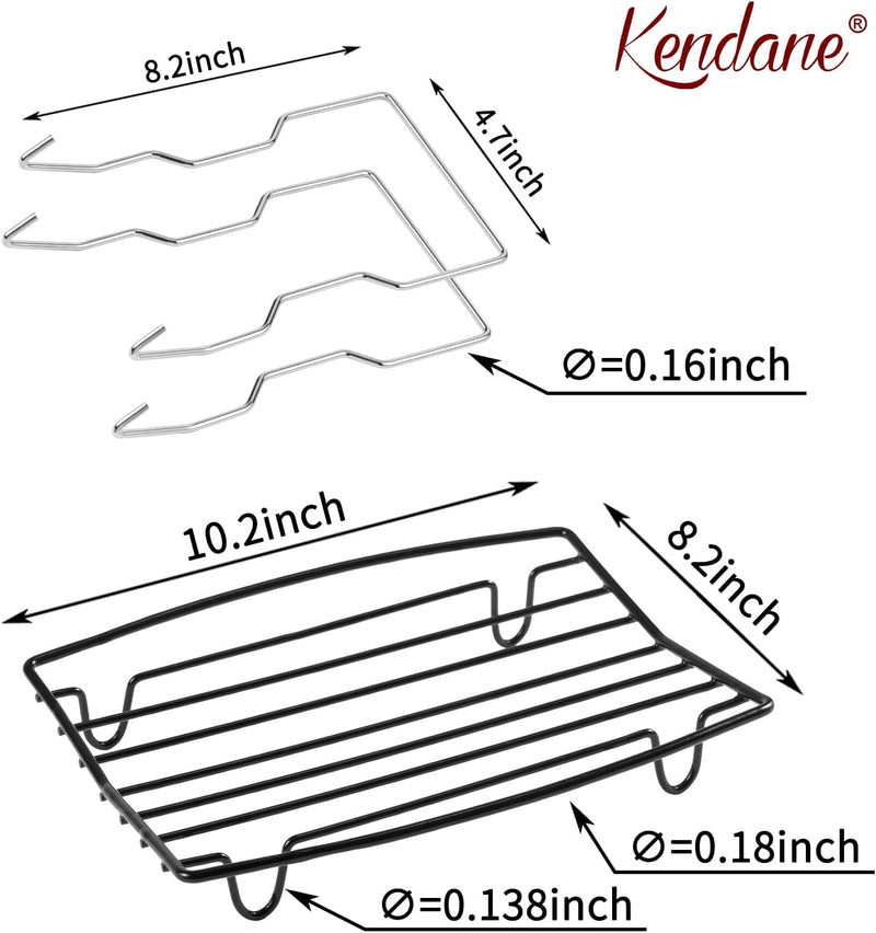 KENDANE Roasting Rack - 12x85in Integrated Feet Enameled Coating PTFE Free