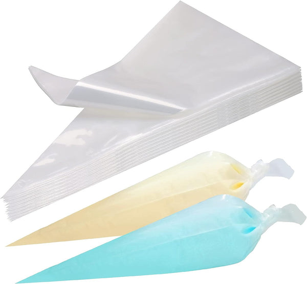 400 Disposable 12 Piping Bags - Anti-Burst Tipless for Cake Frosting and Cookie Decoration