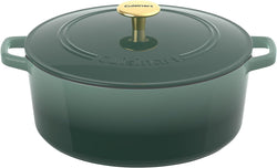 Cuisinart Cast Iron Round Covered Casserole - 7-Quart Seafoam Green