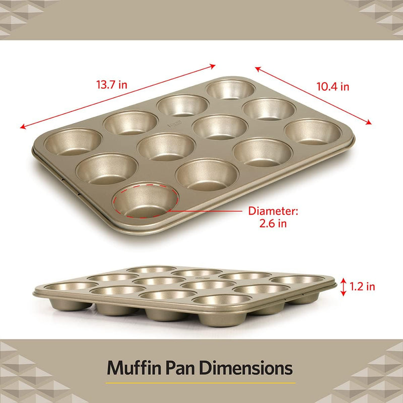 Heavy Duty Nonstick Jumbo Muffin Pan with 6 Large Baking Cups