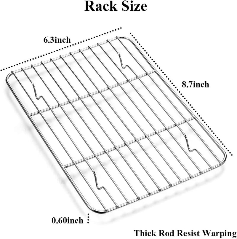 Wildone Baking Sheet  Rack Set - Stainless Steel Non-Toxic Size 16 x 12 x 1 Inch