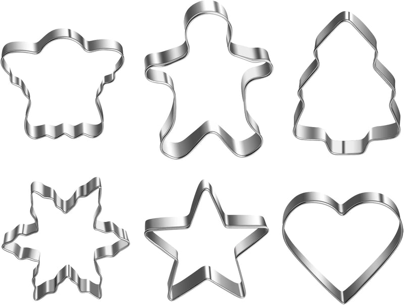 18-Piece Christmas Cookie Cutter Set - Assorted Holiday Shapes for Baking