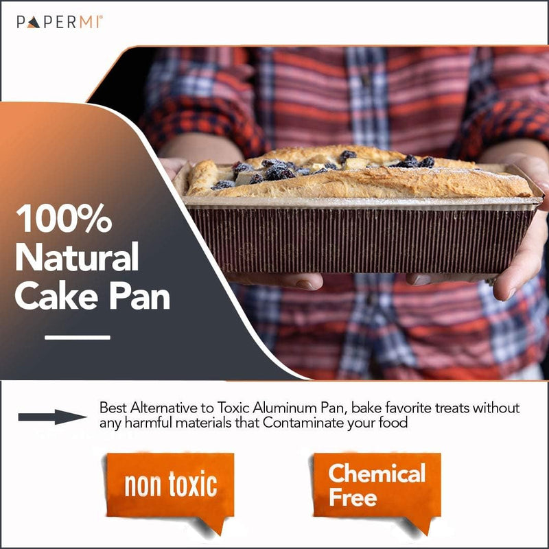 Disposable Paper Loaf Pan - 25ct 9 x 3 x 275 All-NaturalRecyclableMicrowaveFreezer Safe