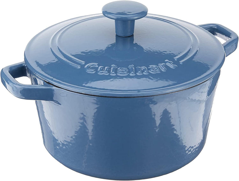 Cuisinart Cast Iron Round Covered Casserole - 7-Quart Seafoam Green