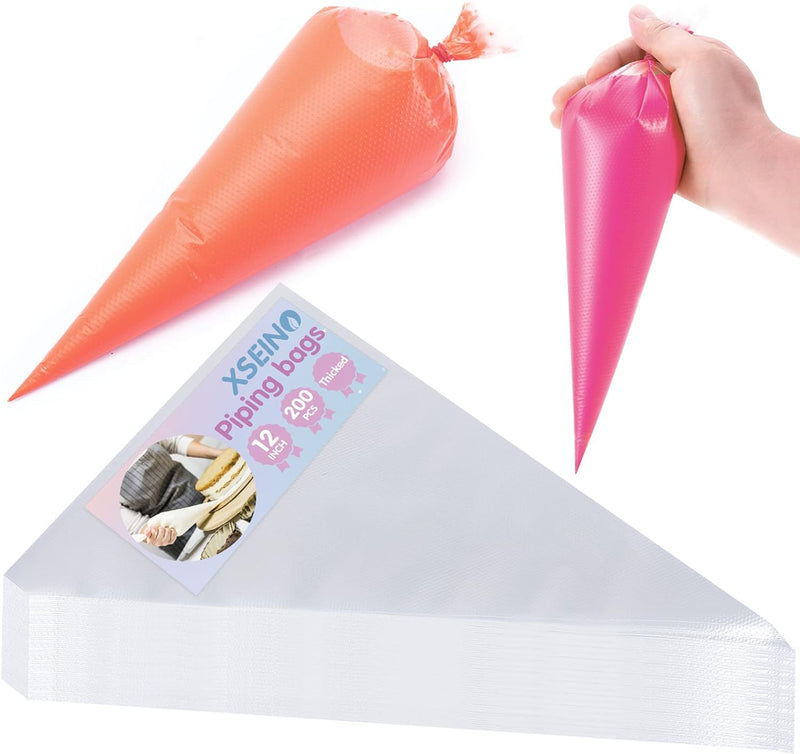 Disposable Piping Bags 12 150PCS - Heavy Duty Pastry Bags for Icing Frosting and Cookie Decoration