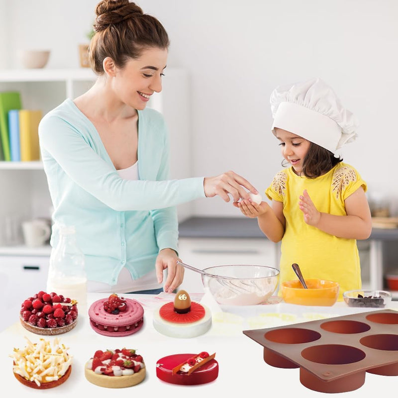 4-Piece Silicone Candy and Baking Mold for Cookies Oreos Soap and more - BPA Free Non-Stick