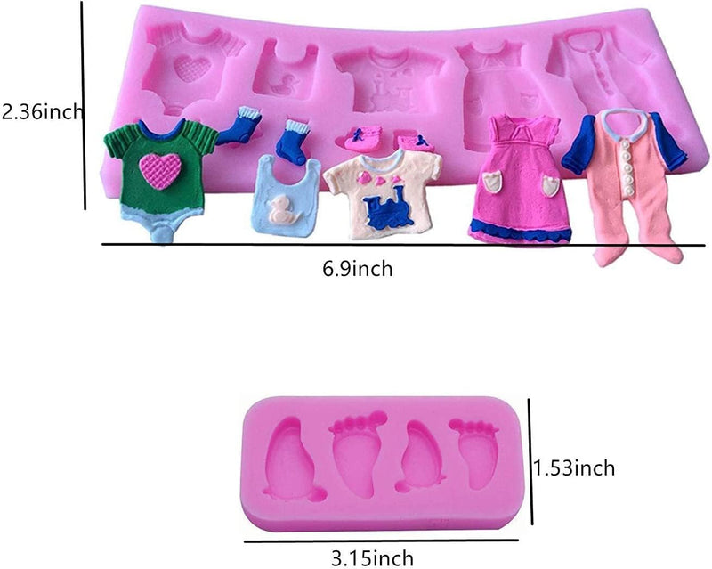Cute Silicone Cake Molds - Fondant and Baking Tools 6 Pack