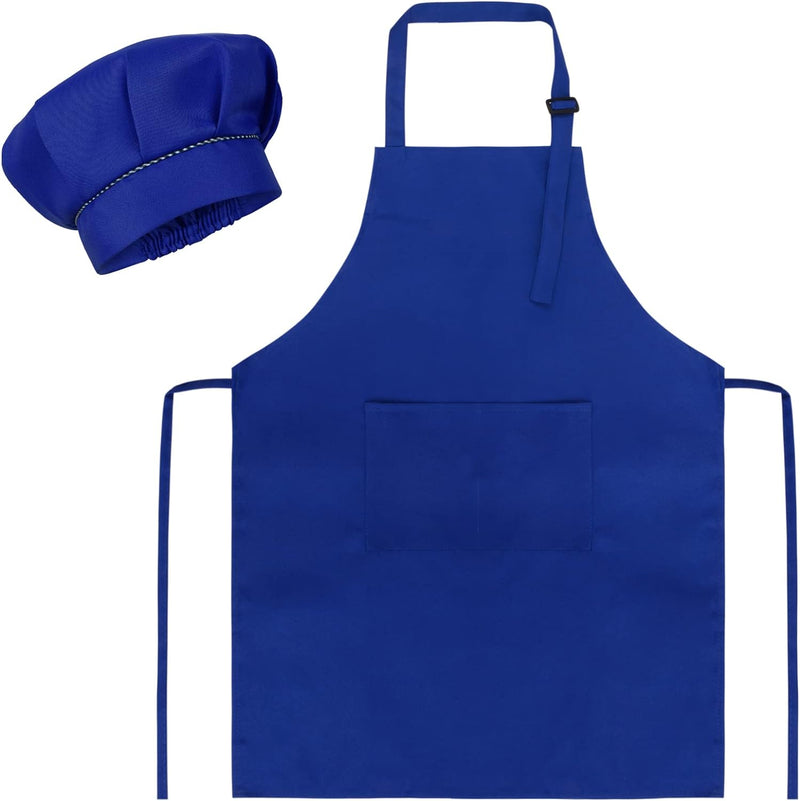 Kids Chef Apron and Hat Set for Cooking Baking and Painting