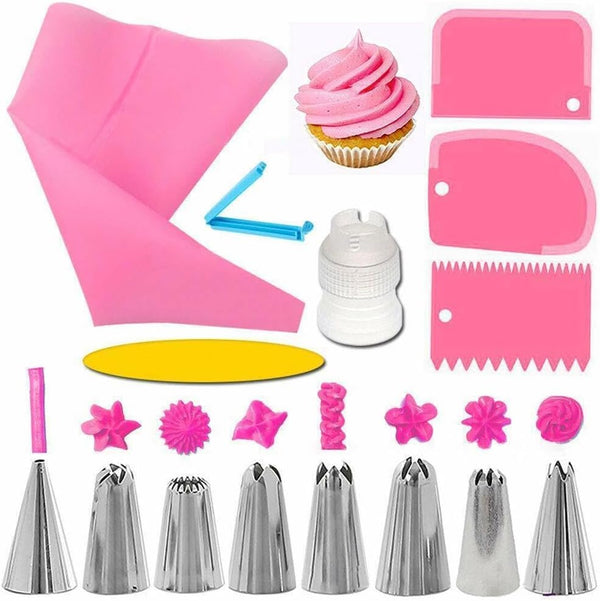 42-Piece Cake Decorating Kit Bags Tools  Piping Nozzles