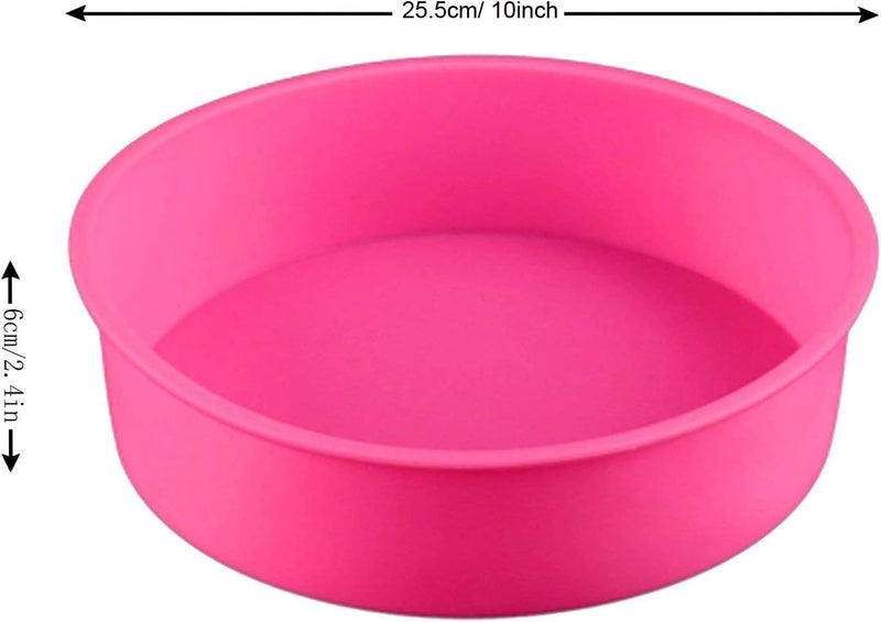10-Inch Non-Stick Baking Silicone Cake Pan with BPA-Free European-Grade Silicone - 216-Inch Depth