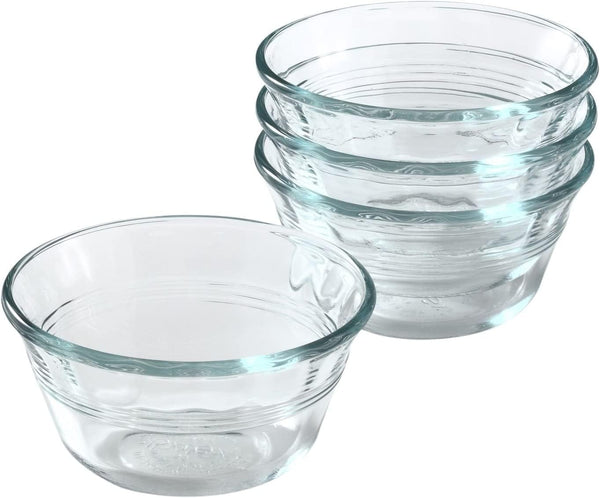 Juego de 4 Recipientes de Repostera Pyrex Negro