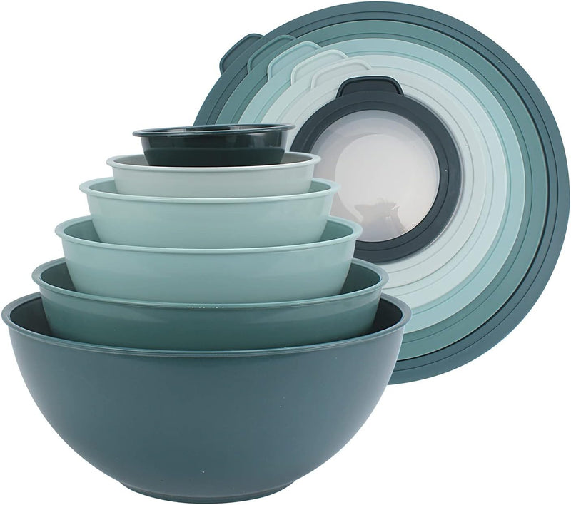 COOK WITH COLOR 12-Piece Nesting Mixing Bowls Set - Blue