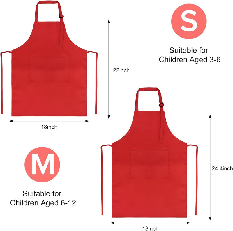 Kids Chef Apron and Hat Set for Cooking Baking and Painting