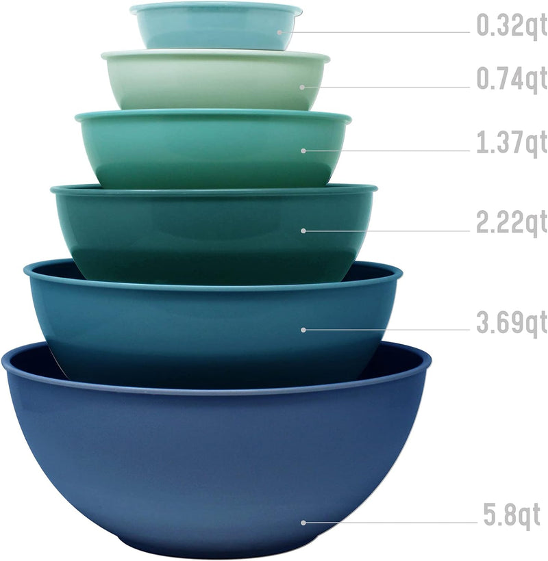 Return 12-Piece Nested Mixing Bowl Set with Lids - Dusty Rose