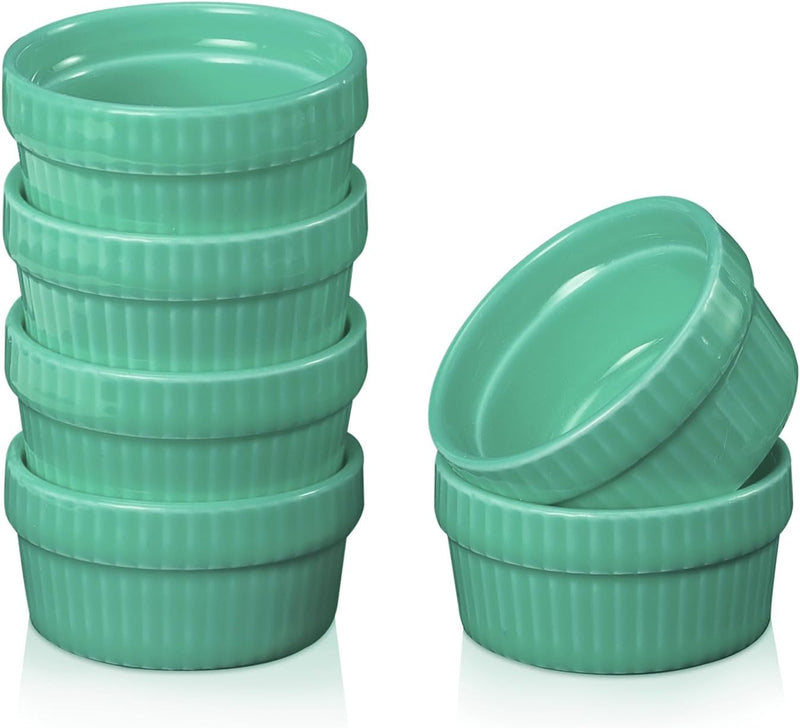 Mini Porcelain Ramekin Set - Perfect for Dipping Sauce Desserts or Charcuterie - Microwave  Oven Safe - Set of 6