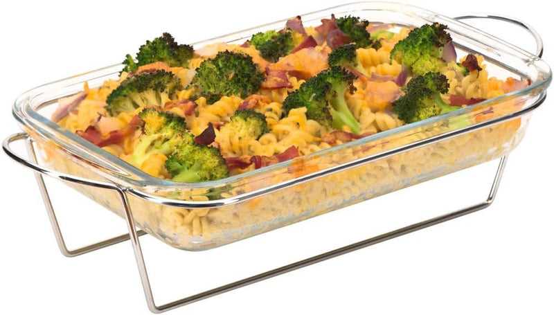 3-Piece Glass Casserole Bakeware Set - Durable  Microwave Safe