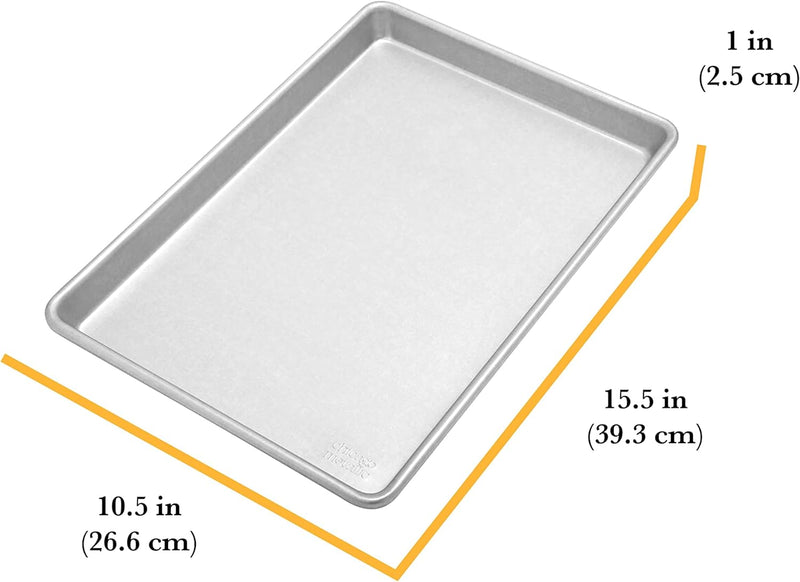 Chicago Metallic Commercial II Jelly Roll Pan - 15 x 10 Uncoated for Baking Various Dishes